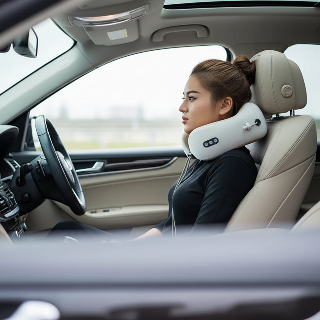 LE Electric Neck Massager with Heat - U-shaped Massage Pillow